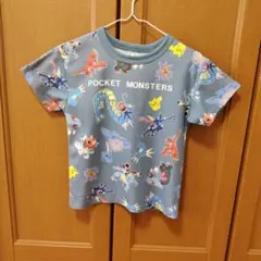 ポケットモンスター 総柄Tシャツ ブルー　150センチ
