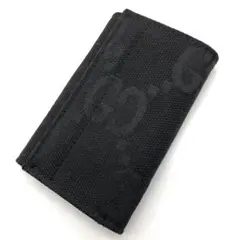 【希少/美品】GUCCI キーケース ジャンボGG キャンバス 6連 ブラック