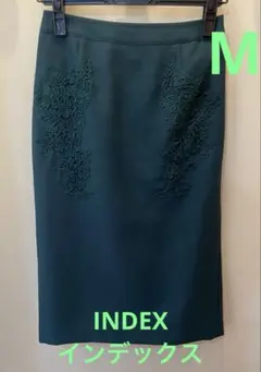 【美品】INDEX タイトスカート 花 刺繍 Mサイズ