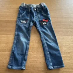 Double B デニムパンツ 100cm パンダ刺繍
