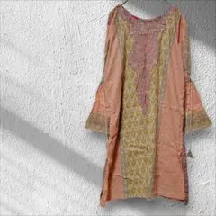 アジアンプリント 小花柄チュニック L ボヘミアン