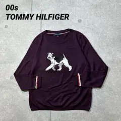 00s TOMMY HILFIGER ワイヤーフォックステリア　アクリルニットL