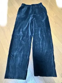 niko and... コーデュロイ ストレートパンツ 黒