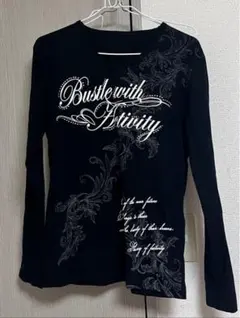 平成ギャル お兄系 y2k ダークコア グランジ vネック ロンＴ