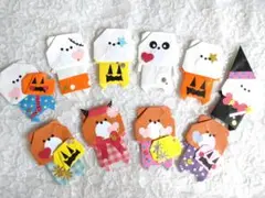 ♥10枚Halloweenくまさん折り紙メダルハンドメイドメッセージカード♥
