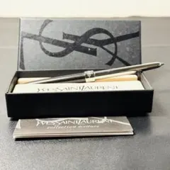 美品 イヴサンローラン ボールペン 黒 銀 ラメ 箱付き ミニ YSL シルバーのサムネイル