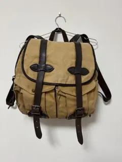 さらにお値下げ　FILSON ベージュバックパック 美品 FILSON TIN Cloth Back pack ワックス付 Tin cloth backpack by