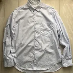 BYブルーストライプワイドフォルムシャツ