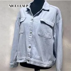 ナイスクラップ NICE CLAUP ライトブルー デニムジャケット Ｆサイズ
