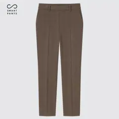 丈長め　DARK BROWNグレンチェック　サイズM　スマートアンクルパンツ