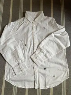 フェリシモ　スキー刺繍 ホワイトシャツ 長袖