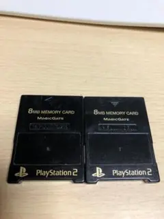 PS2　メモリーカード　8MB　FUJIWORK　ブラック　2枚　動作確認済み