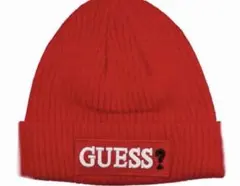 GUESS 赤 ニット帽 フリーサイズのサムネイル