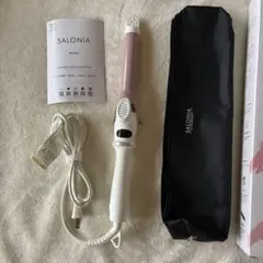 サロニア セラミックカールへアイロン　25mm SALONIA NUDYPINK