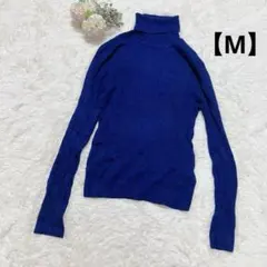 即購入✨PRIMARK 【M】ネイビー リブニットセーター ハイネック