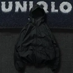 90s old unqilo フードナイロンジャケット リップストップ y2k