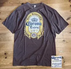 Tシャツ 古着 90s Corona コロナ 企業系 ビール 茶色 XL 美品