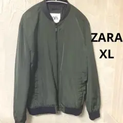 ZARA ボンバージャケットナイロンジャケット カーキ XLオーバーサイズ