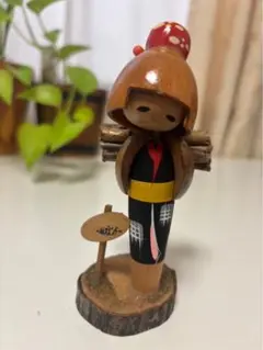 創作こけし 薪を背負った少女 郷土玩具のサムネイル