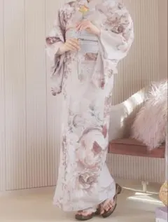 浴衣 帯セット くすみピンク 花柄 suger - メルカリ
