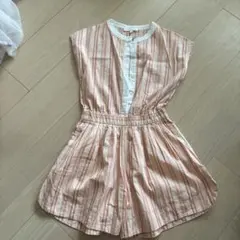 Chloé ノースリーブ　サロペット ピンクストライプ