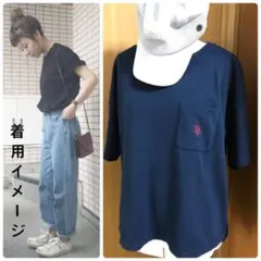 新品未使用！u.s.polo assn ポロＬサイズワッフルTシャツ