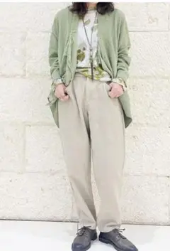 pas de calais パドカレ リネン100%カジュアルパンツ 36
