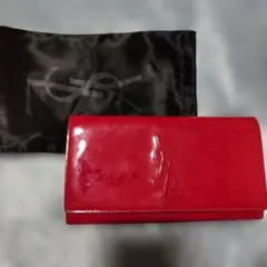 イヴサンローラン Saint Laurent 財布 赤 長財布