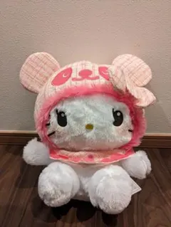【即日配送】ハローキティ 胸きゅんツイード超BIGぬいぐるみ