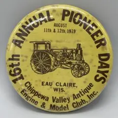 70s　ヴィンテージ　USA製　缶バッジ　16th ANNUAL PIONEERのサムネイル