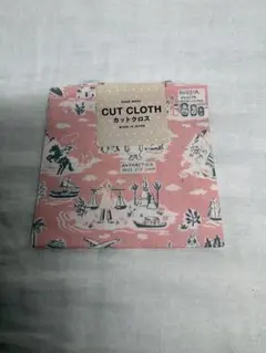 カットクロス 世界地図風 イラスト柄 ピンク系 日本製