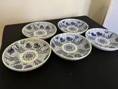 【時代物】 印判 小皿 5枚 管理A4301 有田 伊万里 古伊万里のサムネイル