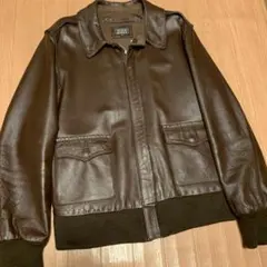 ホーンワークス　A-2 本革　レザージャケット　ミリタリー　牛革　ブラウン