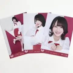 ＝LOVE イコラブ　生写真　赤白衣装　3種コンプ　野口衣織