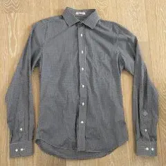 チェック柄 長袖シャツ スリムフィット