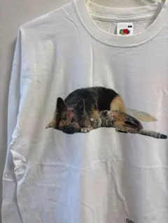 00s ヴィンテージ ロンT ねこ CAT 犬 DOG 企業物 Tシャツ 古着のサムネイル