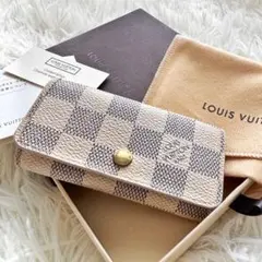 【付属品完備✨】 ヴィトン ダミエ アズール ミュルティクレ４ ４連キーケース