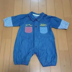 デニム風 ロンパース 70～80cm