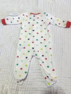 【カーターズ】9m★フリース★キュートなハート総柄