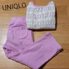 UNIQLO ユニクロキッズ　パジャマ　上下セット♡　総柄　ピンク系　可愛い