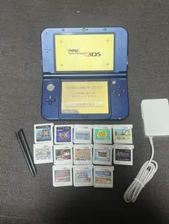 New3DSLL メタリックブルーカセット 13個付き