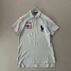 POLO RALPH LAUREN ビッグポニー 星条旗 ポロシャツ M Y2K