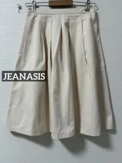 k0001 JEANASIS ミモレ丈タックスカート アイボリーのサムネイル
