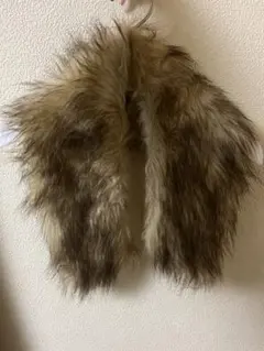 ブラウンファーショール　リアルファー
