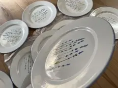 BISA ラベンダー柄 ホワイトプレート 10セット　♡新品未使用