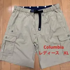 コロンビア　カーゴ　ショートパンツ6ポケット　ベージュ レディース　XL