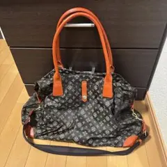 RUSSET ラシット ボストンバッグ チャコールレッド総柄 - メルカリ