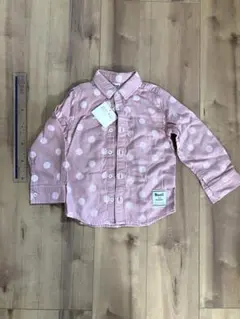 BeBe noeil 水玉模様 長袖シャツ ピンク　 110cm
