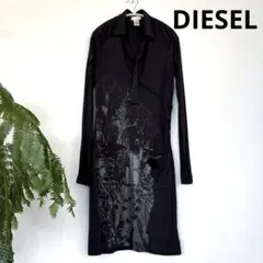★DIESEL ディーゼル 長袖 Vネック ワンピ チュニック M カットソー
