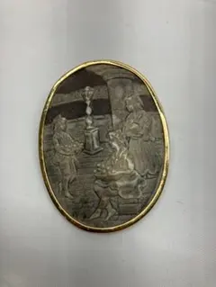 ヴィンテージ　ブローチ　昭和レトロ　アンティーク調　カメオ